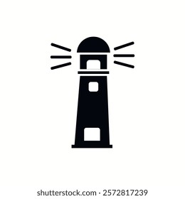 lighthouse vector glyph flat icon Vector