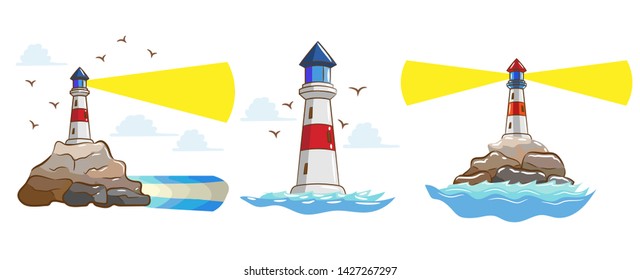 lighthouse vector graphic clipart design