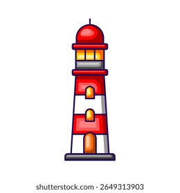 Lighthouse Vector Icon Illustration Isolated on White Background