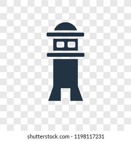 Lighthouse vector icon isolated on transparent background, Lighthouse transparency logo concept