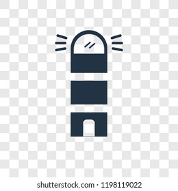 Lighthouse vector icon isolated on transparent background, Lighthouse transparency logo concept