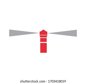 Lighthouse vector icon logo illustration