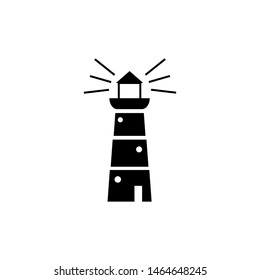 Lighthouse vector icon on white background