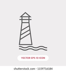 lighthouse vector icon, tower symbol
