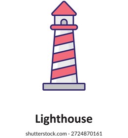 Icono del Vector del faro que puede modificar o editar fácilmente

