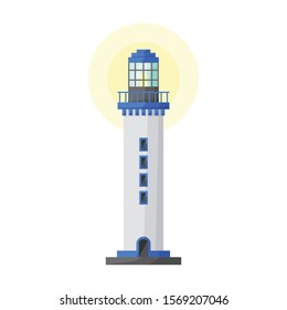 Lighthouse vector icon.Cartoon vector icon isolated on white background lighthouse.