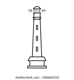 Lighthouse vector icon.Line vector icon isolated on white background lighthouse.