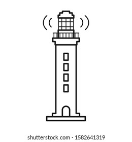 Lighthouse vector icon.Line vector icon isolated on white background lighthouse.