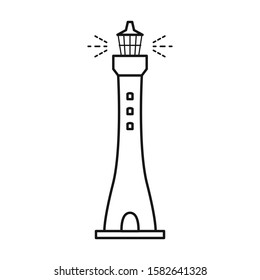 Lighthouse vector icon.Line vector icon isolated on white background lighthouse.