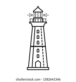 Lighthouse vector icon.Line vector icon isolated on white background lighthouse.