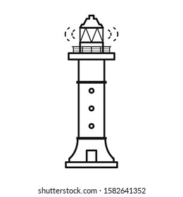 Lighthouse vector icon.Line vector icon isolated on white background lighthouse.