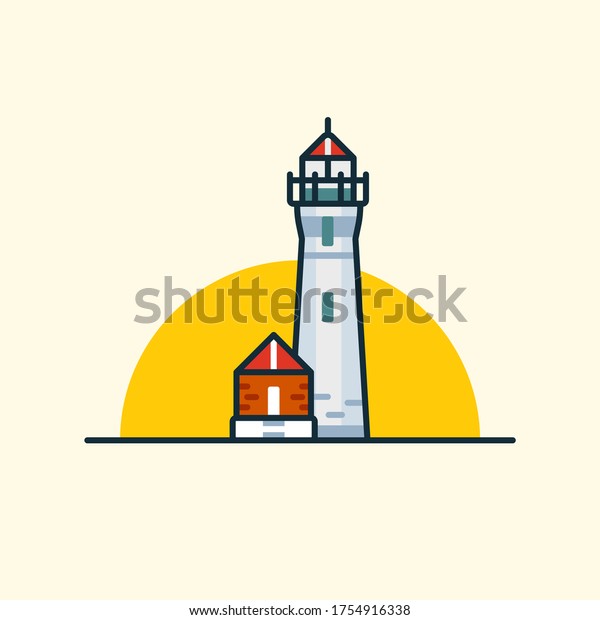 灯台 ベクターイラスト 建築物 のベクター画像素材 ロイヤリティフリー
