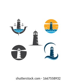 lighthouse vector illustration design template