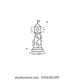 Lighthouse Vector Illustration Icon Design