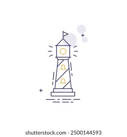 Lighthouse Vector Illustration Icon Design