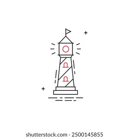 Lighthouse Vector Illustration Icon Design