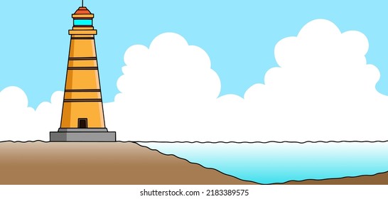 lighthouse vector illustration isolated on white background