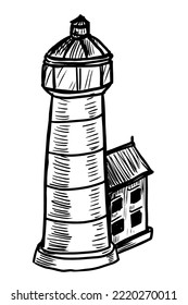 lighthouse vector illustration on white background