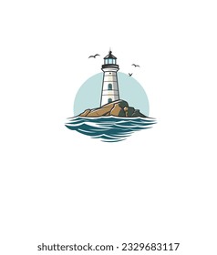 Lighthouse vector illustration on white background