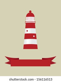 Lighthouse. Vector illustration for your design