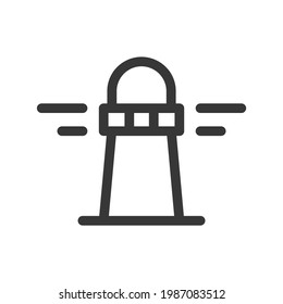 lighthouse vector line icon .
