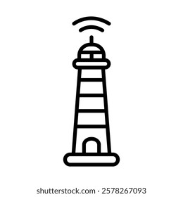 Lighthouse Vector Line Icon Design