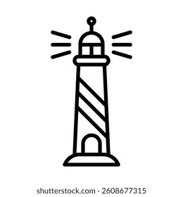 Lighthouse Vector Line Icon Design