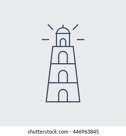 Lighthouse Vector Line Icon. Eps.-10.