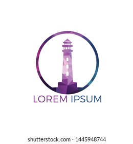Lighthouse vector logo design. Lighthouse icon logo design vector template illustration.	
