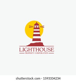 Lighthouse Vector Logo Design Template