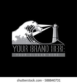 Lighthouse vector logo design template