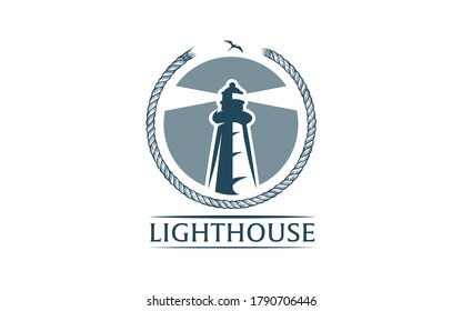 Lighthouse vector logo EPS 10 file