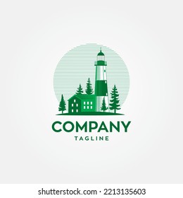 lighthouse vector logo symbol, illustrated vector art