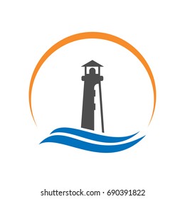 lighthouse vector logo template