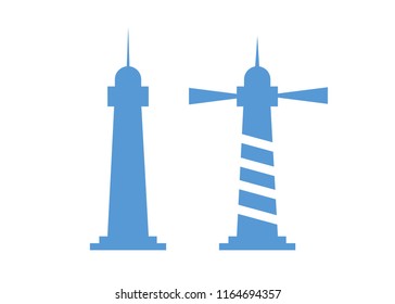 Lighthouse vector marine. Lighthouse icon building sea