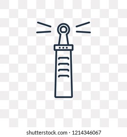 Lighthouse vector outline icon isolated on transparent background, high quality linear Lighthouse transparency concept can be used web and mobile