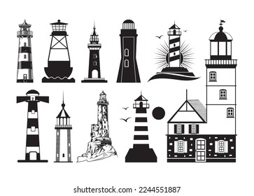 Lighthouse vector For Print, Lighthouse vector Clipart, Lighthouse vector Illustration