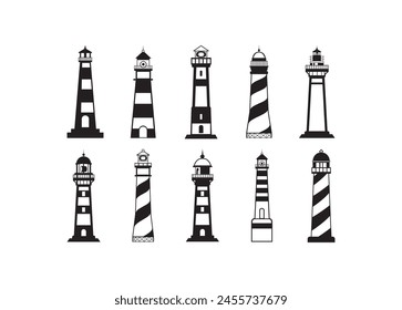 Vector de faro para impresión, Clipart de faro, Ilustración vectorial de faro