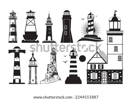 Lighthouse vector For Print, Lighthouse vector Clipart, Lighthouse vector Illustration