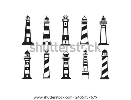 Lighthouse vector for print, Lighthouse clipart, Lighthouse vector illustration