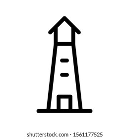 lighthouse vector thin line icon 