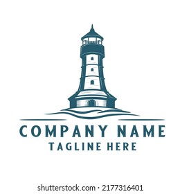lighthouse vintage logo design. for general business