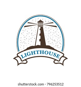 Lighthouse Vintage Logo Template