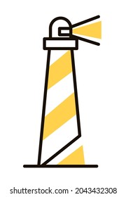 lighthouse yellow line style icon