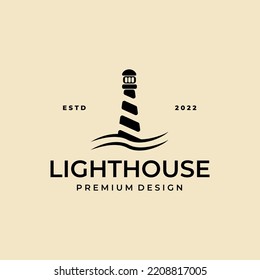 Iluminación y el logotipo de ondas oceánicas icono de diseño de ilustraciones vectoriales