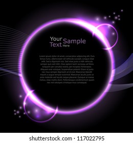 Lighting abstract circles, website template