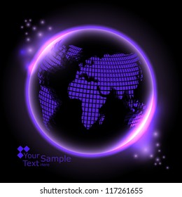 Lighting abstract circles, website template
