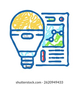 lighting audit energy doodle icon sketch vector. lighting audit energy sign. isolated symbol illustration