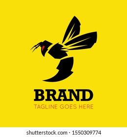 Lighting bee logo concept. Designed for your web site design, logo, app, Black bee logo.