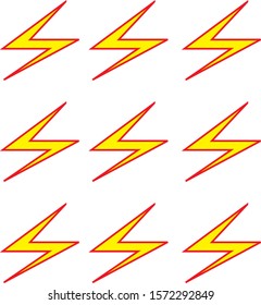 Lighting Bold Icon. Thunder Lightning Icons. Vector Illustration